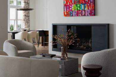 Trendy living room photo in Jacksonville