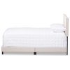 Hampton Fabric Upholstered Bed, Light Beige, King