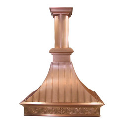 Custom Copper Island Range Hood #29 D - Range Hoods And Vents