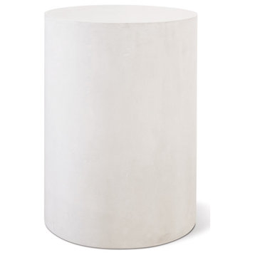 Ben Accent Table - White Outdoor End Table