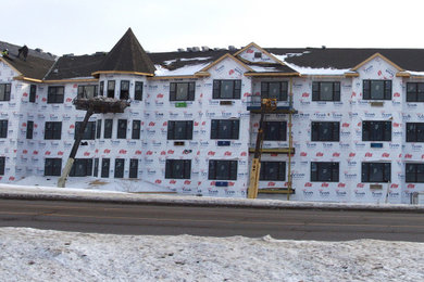 Example of a classic exterior home design in Minneapolis