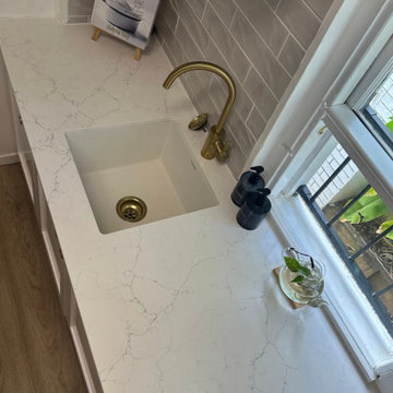 Princess White Stone Benchtop with Undermount Sink