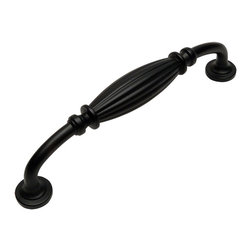 Cosmas - Cabinet Pull, 5" Hole Centers, Flat Black, Set of 10 - Cabinet And Drawer Handle Pulls