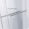 Spezia Double Sliding Frameless Shower Door, Brushed Nickel, 56" W X 76" H