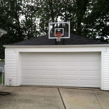 Warren Y's Roof King Gold Basketball System on a 22x25 in Cheektowaga, NY