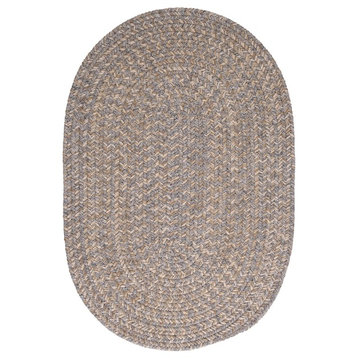Colonial Mills Tremont TE19 Gray Traditional Area Rug, Oval 2' x 12'