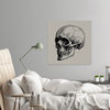 "Black Skull" Painting Print, Wrapped Canvas, 32"x32"