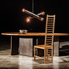 Noir Furniture Industrial Steel Javelin Chandelier With Matte Black PZ013MTB