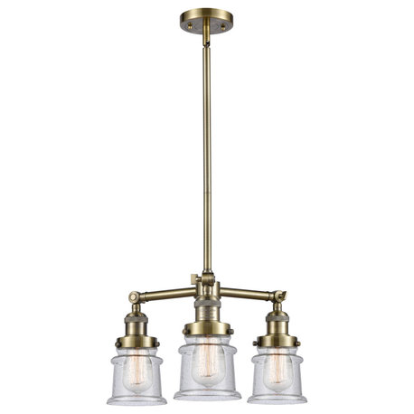 INNOVATIONS LIGHTING 207-AB-G184S Small Canton 3 Light Chandelier