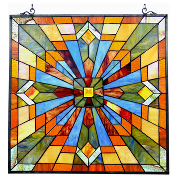 EMMA, Tiffany-glass Window Panel, 24"