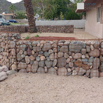 Corner lot Gabion wall