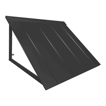 7' Houstonian Metal Standing Seam Awning, Black