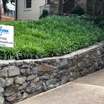Rebuild and Restoration of Field Stone Driveway Walls in Spring Valley, DC