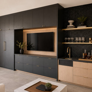 Custom Entertainment Center & Home Bar - Bend, OR