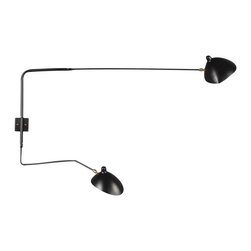 Astrom Dual Wall Lamp | Black / Brass - Wall Lighting