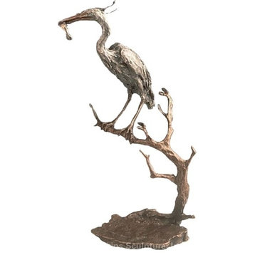 Heron Bronze Sculpture by Mark Hopkins
