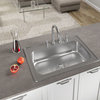 Single Bowl Topmount Stainless Steel Sink, Ensemble