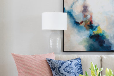 Inspiration for a transitional living room remodel in Austin