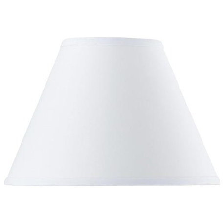 Round Hardback Fabric Shade, White, 8" Tall
