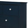 Benzara BM235451 Transitional 7 Drawer Wooden Dresser With Knob Pulls, Blue