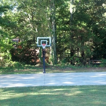 Shawn P's Pro Dunk Silver Basketball System on a 46x32 in Richmond, VA