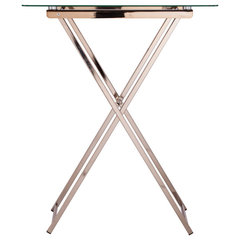 Universal Expert Remus Folding Tray Table Modern Oak and White