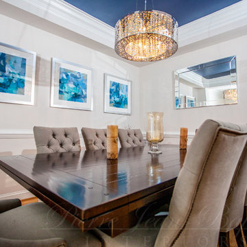 Blue hue dining room