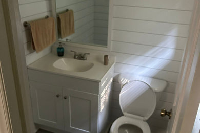 Example of a powder room design in Charlotte