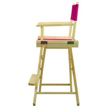 24" Director's Chair Natural Frame, Magenta Canvas