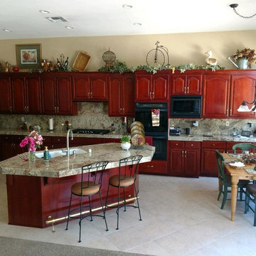 San Ramon Typhoon Bordeaux Granite Slabs