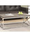 Monarch Coffee Table in Dark Taupe and Chrome