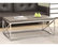 Monarch Coffee Table in Dark Taupe and Chrome