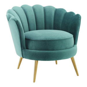 Admire Scalloped Edge Performance Velvet Accent Armchair Gray - Teal Velvet Armchair Australia Admire Scalloped Edge Performance Velvet Accent Armchair Gray - Teal Velvet Armchair Australia