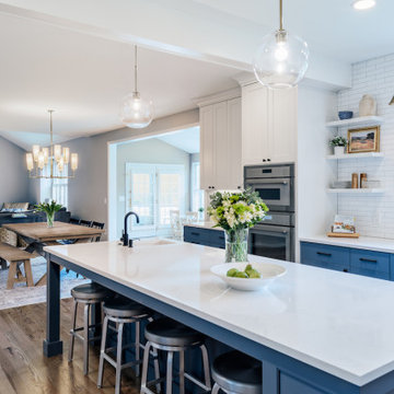 A Bright and Vibrant Kitchen and Mudroom Remodel