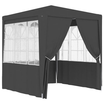 vidaXL Party Tent Outdoor Canopy Tent Marquee Pavilion with Sidewalls Anthracite
