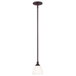 Savoy House - Herndon Mini Pendant, English Bronze - The classic Herndon pendant from Savoy House has simple and elegant transitional style with a rich English bronze finish.