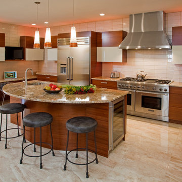 Quarter Sawn Mahogany - Contemporary Custom Cabinetry