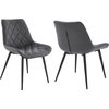 Loralie Dining Chairs (Set of 2) - Matte Black, Gray, Matt Black