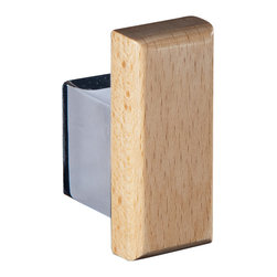Bathroom decoration. Nature collection. Towel hook. Chrome-Beech - Robe & Towel Hooks