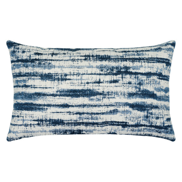 Linear Indigo Lumbar Sunbrella Elaine Smith Pillows Floral Wave Pillow