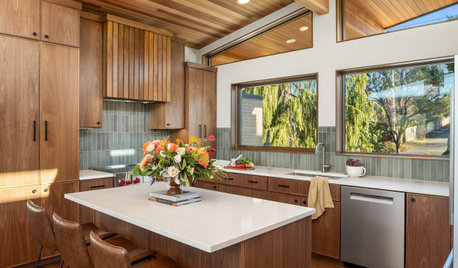 Dramatic Midcentury Kitchen Makeover Brings Warmth and Flow