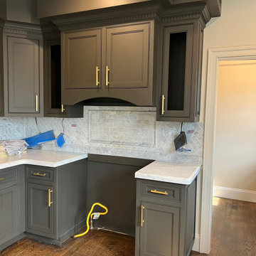 Chocolate Truffle Cabinets with Beautiful Gold Handles
