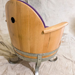 Wine Barrel Table & 4 Chairs Set - Armchairs And Accent Chairs