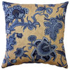 Pillow Decor - Tuscany Linen Brewood Blue Throw Pillow 20X20