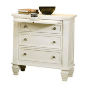Coaster Classic Nightstand with Pull Out Shelf in White