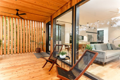 This is an example of a modern porch design in Detroit.