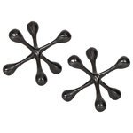 Uttermost - Harlan Objects Black Nickel, Set of 2 - Set of two, cast aluminum decorative objects feature a black nickel finish.