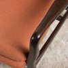 GDF Studio Kama Accent Armchair, Orange/Espresso