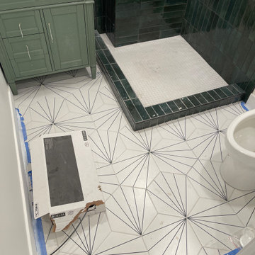 Refreshing Greens and Stylish Tiles