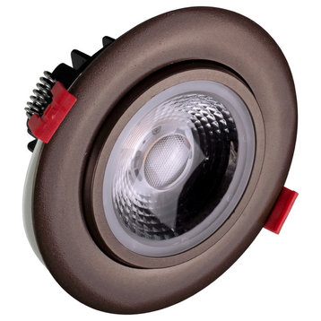 4" LED Gimbal Recessed Downlight, Oil-Rubbed Bronze, 5000k